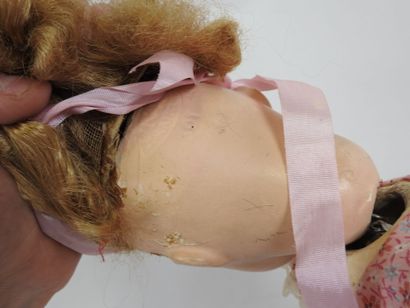 UNIS FRANCE.
Doll with boiled cardboard head,...