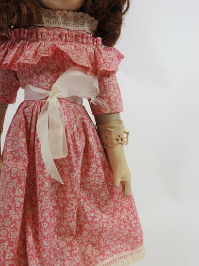 LIMMER.
Boiled cardboard doll with painted...