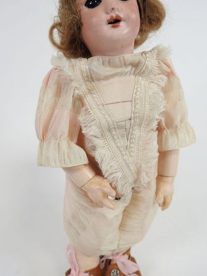 SFBJ.
Little doll with bisque head, sleepy...