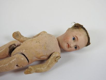 UNIS FRANCE.
Little doll with bisque head,...