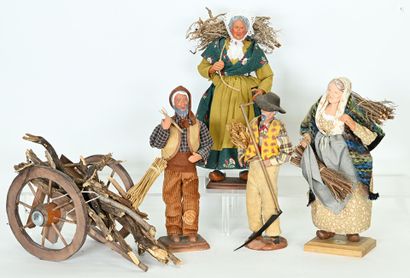 Santons de Provence, corps et tête en terre...