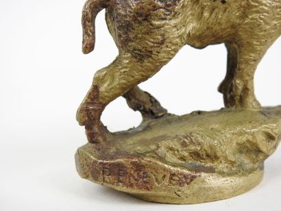 A. RENEVEY (XXe).
Le sanglier.
Petit bronze...