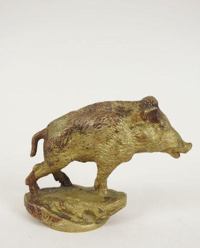 A. RENEVEY (XXe).
Le sanglier.
Petit bronze...