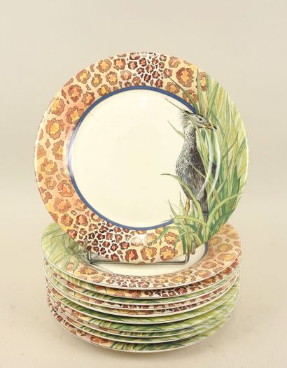 GIEN.
Onze assiettes en porcelaine à décor...
