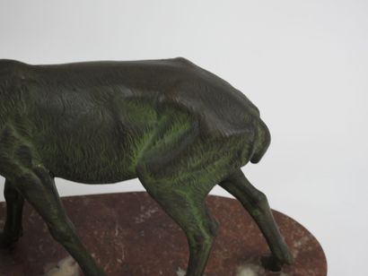 M. LEDUCQ (1879-1955).
Cerf, biche et faon.
Groupe...