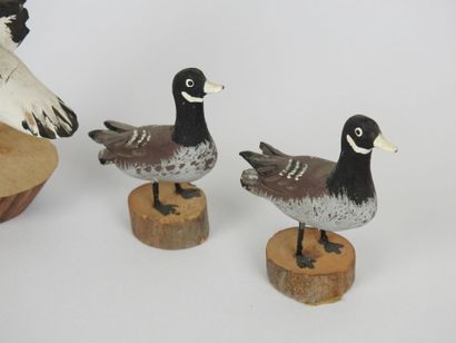 Lionel TREMPBAY (XXe).
Ensemble de 5 canards...