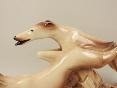 Charles LEMANCEAU (1905-1980).
Deux chiens.
Groupe...