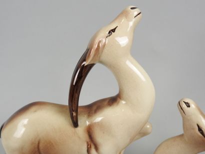 Charles LEMANCEAU (1905-1980).
Les antilopes.
Groupe...