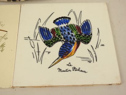 Assiette en faïence à décor d'un faisan.
Diam.:...