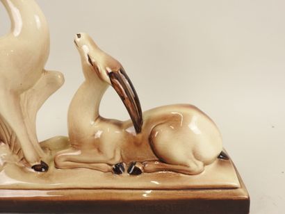Charles LEMANCEAU (1905-1980).
Les antilopes.
Groupe...