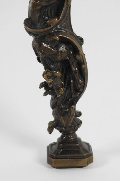 Sceau à cacheter en bronze représentant un...