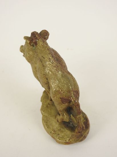 A. RENEVEY (XXe).
Le sanglier.
Petit bronze...