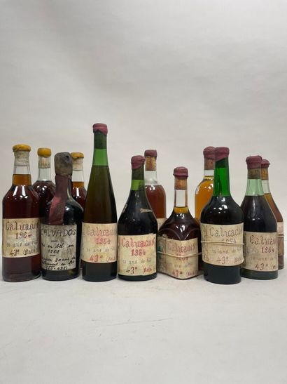 CALVADOS. 1964. Hand-bottled. 12 bt.
