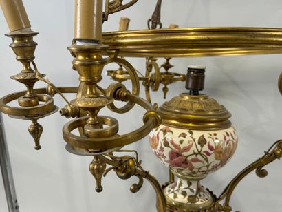 Monture de suspension en céramique et bronze...
