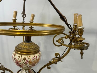 Monture de suspension en céramique et bronze...