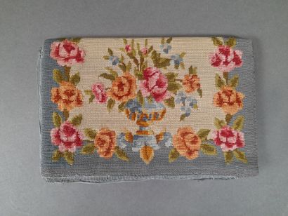 Lot including : 
- A petit point tapestry...