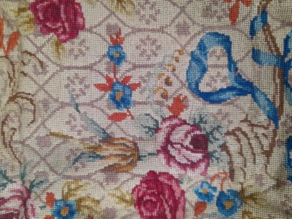 Petit point tapestry evening bag decorated...
