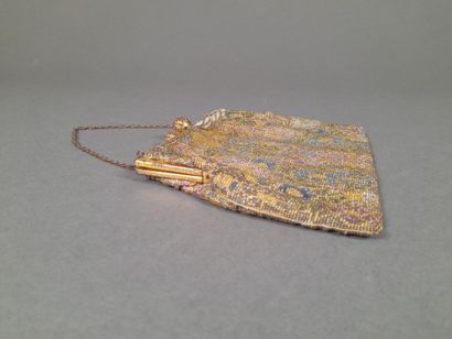 Metal beaded reticule bag decorated with...