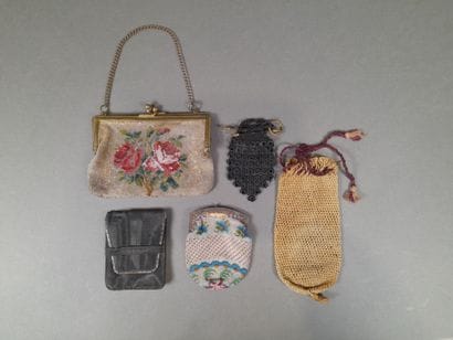 Lots of five pieces including two beaded...