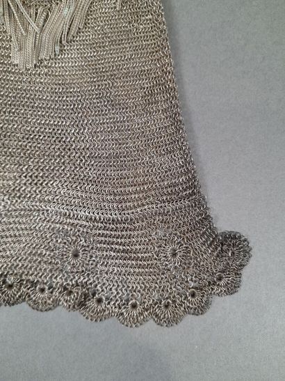 Set of two metal mesh reticule bags with...