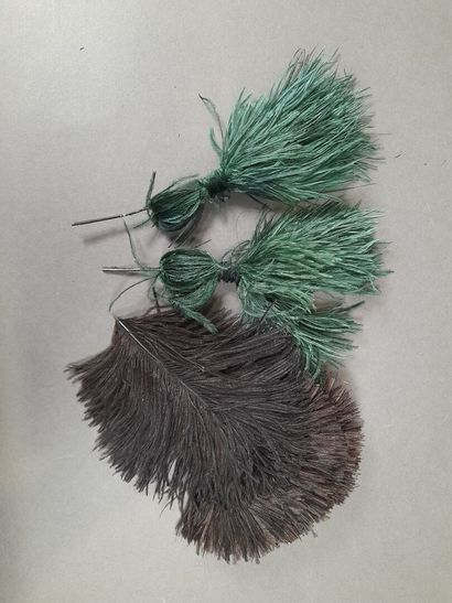 Lot of various feathers including ostric...