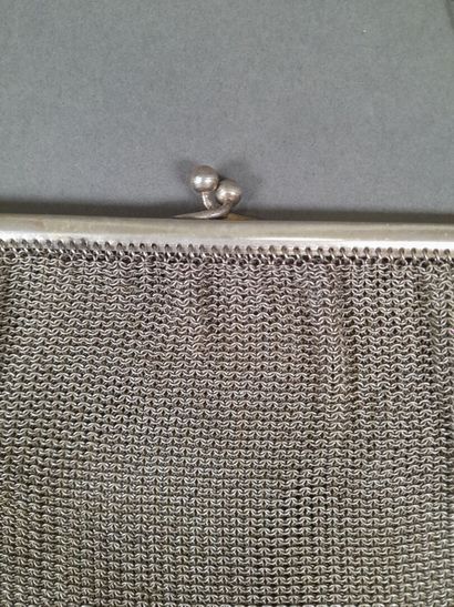 Set of two metal mesh reticule bags with...