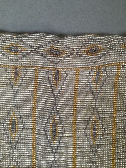 Gold, silver and polychrome metal bead weave...