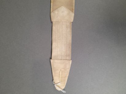 Cotton and silk gauze suspender decorated...
