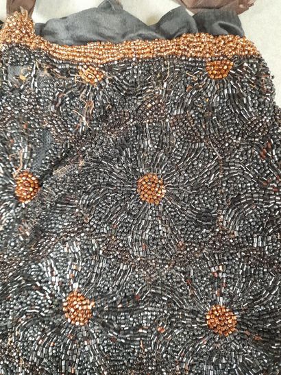 Evening bag decorated with flowers, embroidered...