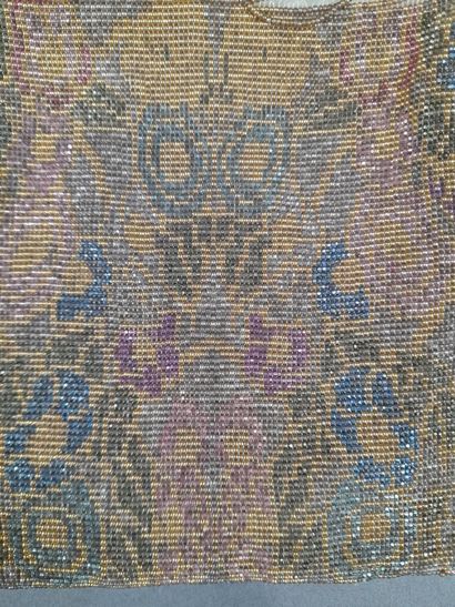 Metal beaded reticule bag decorated with...