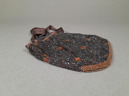 Evening bag decorated with flowers, embroidered...