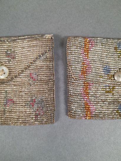 Gold, silver and polychrome metal bead weave...