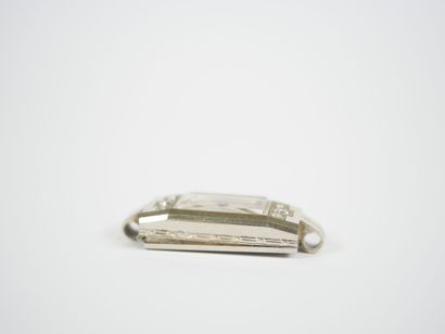 Rectangular ladies' wristwatch case in 18K...
