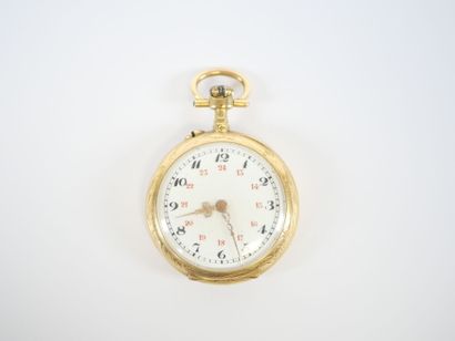 Two-tone 18K yellow gold collar watch, mechanical...