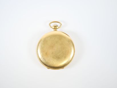 18K yellow gold gousset watch, mechanical...
