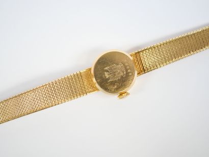 LIP.
Ladies' watch, circular case and bracelet...