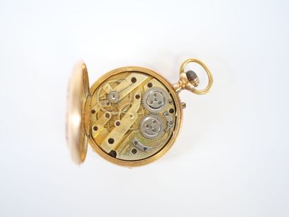 18K yellow gold collar watch, mechanical...