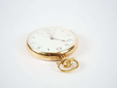 LIP.
18K yellow gold gousset watch, mechanical...