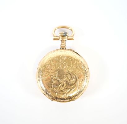 18K yellow gold collar watch, mechanical...