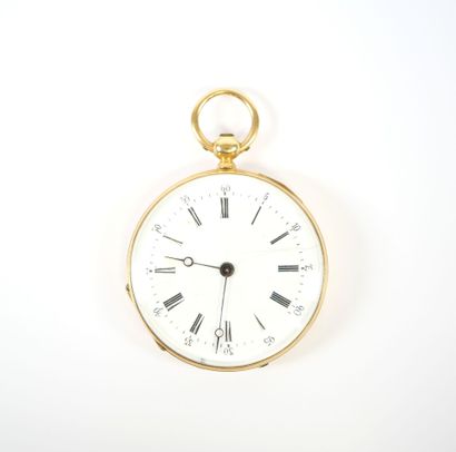 Collar watch in 18K yellow gold, mechanical...