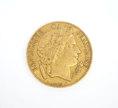 20 franc gold coin, Ceres, 1851 A.