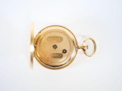 18K yellow gold collar watch, mechanical...
