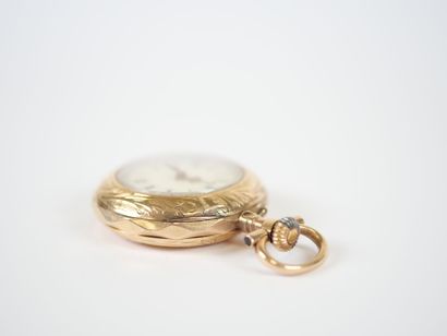 18K yellow gold collar watch, mechanical...