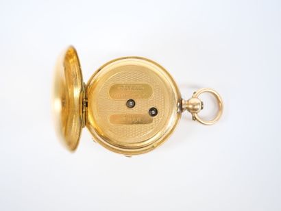 18K yellow gold collar watch, mechanical...