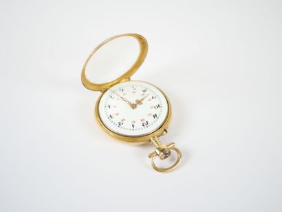 Two-tone 18K yellow gold collar watch, mechanical...