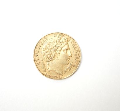 20 franc gold coin, Ceres, 1851A.