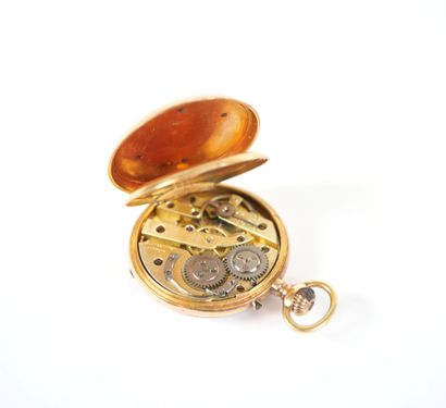 18K yellow gold collar watch, mechanical...