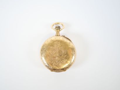 Collar watch in 18K yellow gold, mechanical...
