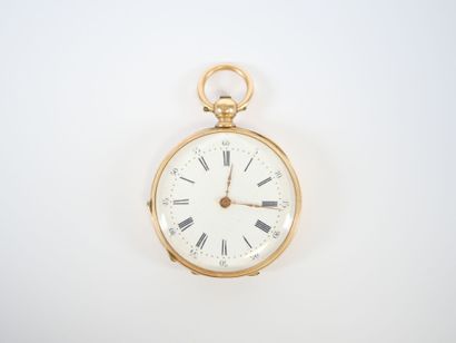 18K yellow gold collar watch, mechanical...