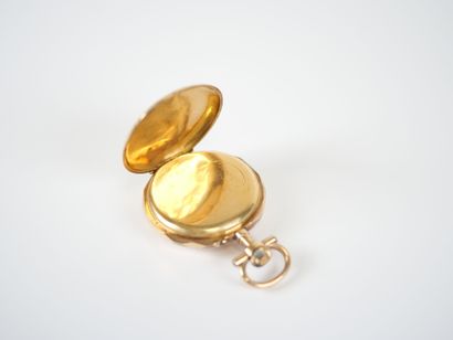 18K yellow gold collar watch, mechanical...
